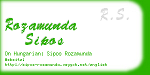 rozamunda sipos business card